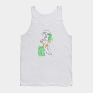 Abstract face modern girl Tank Top